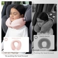 thumbnail image 2 of Almohada cervical de viaje Urnexttour para coche, espuma viscoelástica, rosa, 2 of 6