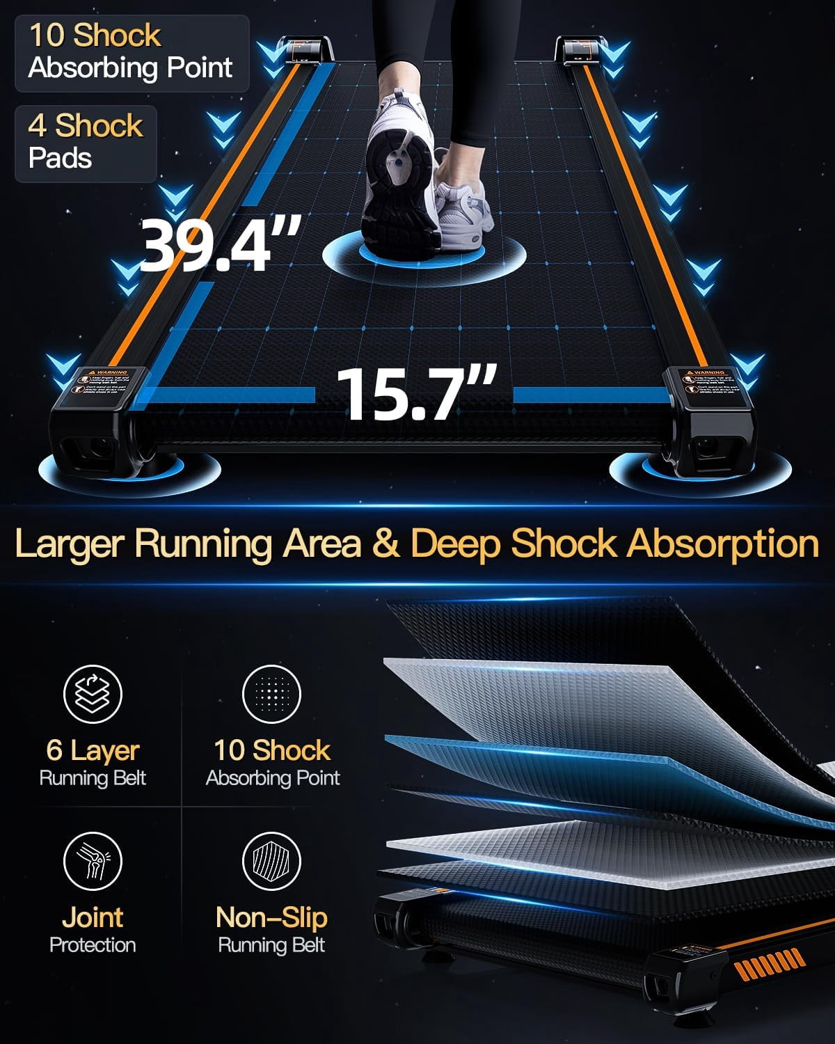 AKLUER 13% Max Auto Incline Walking Pad Treadmill, 6-Level Walking Desk with Remote Control, LED Display, 330Lbs Capacity, for Holiday gift
