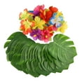 thumbnail image 1 of 60 suministros de decoración para fiestas, 36 hojas artificiales de monstera, plantas falsas multiusos, hojas de palma para barbacoa, fiesta en la, 1 of 8