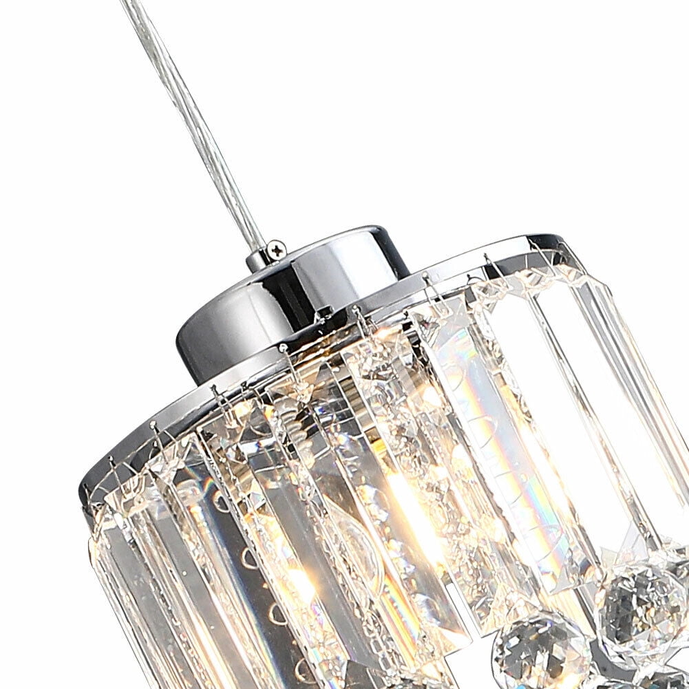TFCFL 2pcs Modern Crystal Chandelier Pendant Lamp Fixture Kitchen Island Ceiling Light Hanging Lamp