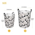 thumbnail image 3 of Fuzoiu Cute Panda Print Circular Hamper,Laundry Basket with Handle,Collapsible Laundry,Dirty Clothes Storage Basket,for Bedroom Bathroom Dorm Living Room-Small, 3 of 6