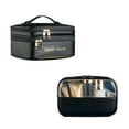 thumbnail image 3 of Juego de bolsas de maquillaje de gran capacidad | Organizador de cosméticos de viaje con asa | Almacenamiento portátil multipartición para mujeres y hombres | PVC impermeable acolchado | Paquete de, 3 of 8