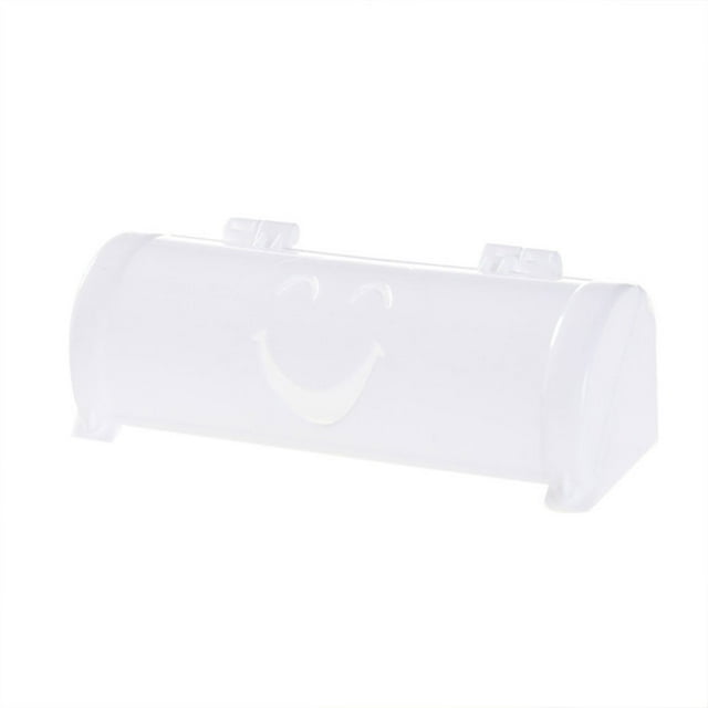 Maoww Smile Face Design Garbage Bag Holder Container Kitchen Trash Pouch Dispenser Wall Mounted Organizer, White