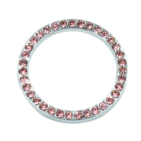 - Pink Faux Diamond Start Engine Ignition Button Knob Decorative Sticker for Auto Car