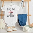 thumbnail image 3 of I Put the Awe in Awesome Funny Cute Romper Boys or Girls Infant Baby Brisco Brands 18M, 3 of 7