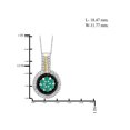 thumbnail image 4 of JewelersClub 1/2 Carat T.G.W. Emerald And Black & White Diamond Accent Two Tone Sterling Silver Pendant, 4 of 4