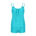 thumbnail image 5 of Kaemgyyd 2 Piece Tankini Swimsuits Women Athletic Swim Tank Top with Removable Bra and Shorts Bathing Suits Activewear Swimwear, 5 of 7