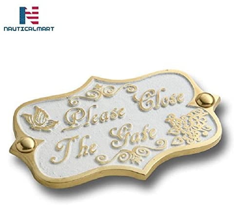 Please Ring The Bell Brass Door Sign Traditional Style Home Décor Wall Plaque 