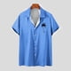 thumbnail image 2 of Camisas de Manga Larga para Hombres Blusa Cómoda de Cuello de Impresión, Camisa Casual de Poliéster para Uso Diario, de Fiesta Y de Primavera de Verano, 2 of 4
