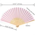 thumbnail image 2 of Hand Fan SL Crafts - Tela de seda imitada (bambú, 24 unidades), color rosa, 2 of 5