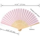 thumbnail image 2 of Hand Fan SL Crafts - Tela de seda imitada (bambú, 24 unidades), color rosa, 2 of 5