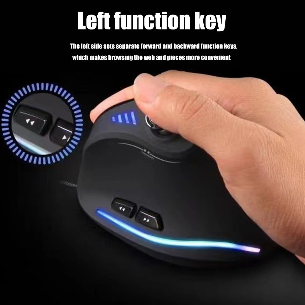 lanema Corded Gaming Mouse with Joystick 10000DPI Programmable Buttons Vertical Ergonomic Mouse Optical Computer Mouse PC Gaming