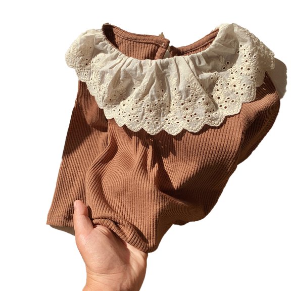 Beautyzll Toddler Baby Girls Long Sleeve Lapel Shirts 2-8T Kids Soft Basic Cotton T-Shirts Top Solid Color Layering Tees