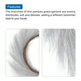 thumbnail image 4 of Uxcell Pampas Grass Wreath Silver 21.7" Faux Artificial Pampas Wreath for Front Door for Wall Decor, 4 of 6