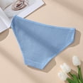 thumbnail image 4 of Lunuaoe Women's Ribbed Cotton Briefs, Mid-Low Waist Threaded Panties, Soft Breathable Everyday Underwear, 4 of 8
