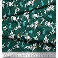 thumbnail image 2 of Soimoi Poly Georgette Fabric Leaves,Floral & Rabbit Animal Printed Fabric 1 Yard 52 Inch Wide, 2 of 3