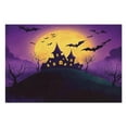 thumbnail image 4 of Scary Night Moon Castle Bat Halloween Placemats Set of 4 Autumn Halloween Place Mats Washable Anti-Skid Dining Table Mats for Party Kitchen Dining Decoration, 4 of 7