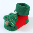 thumbnail image 3 of Infant Baby Christmas Socks with Grips Soft Warm Non-Slip Slippers Winter Floor Sock 6-12 Month, 3 of 4