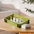 thumbnail image 6 of Desk Organizer Stackable Storage Box for Closet Bathroom Pantry Organization Green 30x20x6.9cm, 6 of 8