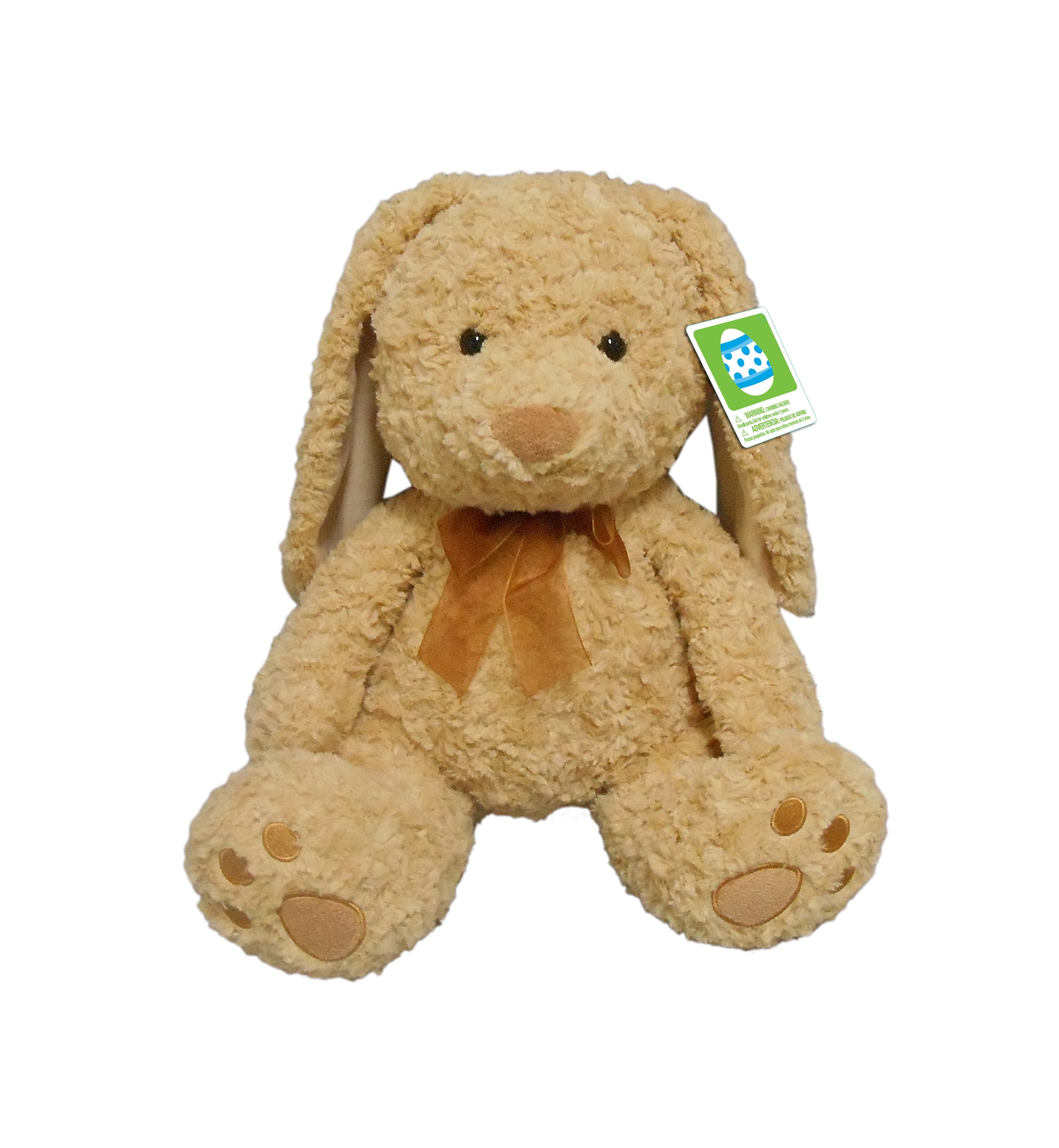 Way To Celebrate Long Ears Bunny Rabbit 16" Light Brown Soft Stuffed Plush Anima 
