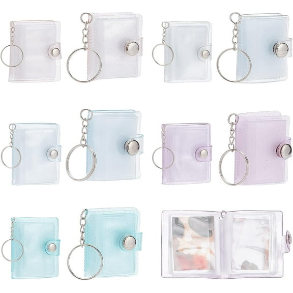10 Pack Mini Photo Album 2 Inch Small Photo Storage 2 Size with Keychain
