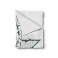 thumbnail image 2 of Popstar Party Soft Flannel Fleece Throw Blanket, Rock Star Theme High Sign and Star Grungy Sketch Gesture Vintage, Cozy Plush for Indoor and Outdoor Use, 50" x 60", Black and White, by Ambesonne, 2 of 6