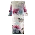 thumbnail image 3 of EQWLJWE Robes d'Été pour Femmes 2023 Mode Femmes Été Rétro Décontracté Chandail Imprimé Aguichant Robe à Manches Courtes, 3 of 4