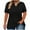 Black, variant on Fnooota Women's Plus Size T-shirts, Workout Loose Fit V-Neck Casual Short Sleeve Tops Navy Size 3XL