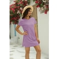 thumbnail image 5 of Sherrylily Women T Shirt Mini Dress Summer Crew Neck Short Sleeve Casual Dress with Pocket, 5 of 6