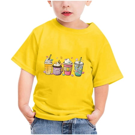 

Virmaxy Happy Easter T Shirt for Toddler Baby Boys Girls 2024 Easter Day Gift for Toddler Boy Girl Kids Boys Girls Fashion Cute Short Sleeve Crew Summer Tee Yellow-A 11Y