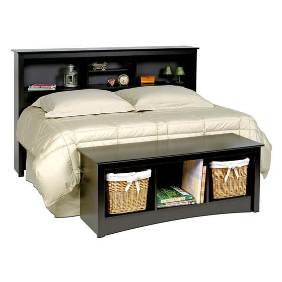 Double Queen Headboard Bed End Storage Bench Com