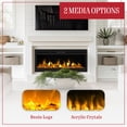 thumbnail image 4 of Northwest Wall Mounted Electric Fireplace - 50-Inch Wall Mount Fireplace with Front Vent and Remote Controlled LED Flames (Black), 4 of 9
