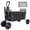 Black, variant on GDF Studio 51" Heavy Duty Collapsible Fishing Cart with Rod Holders, All-Terrain Beach Wagon for Sand, Black & Yellow