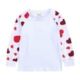 thumbnail image 2 of Youmylove Kids Pajamas Kids Boys Girls Baby Toddler Long Sleeve Love Pinted Pajamas Home Wear Sleepwear Set, 2 of 8