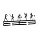 thumbnail image 4 of Porta medallas de hierro resistente para colgar en la pared para premios deportivos, sóftbol y fútbol. B, 4 of 7