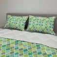 thumbnail image 2 of Teal Comforter & Sham Bedding Set, Traditional Moroccan Cultural Pattern Trellis Quatrefoil Motif in Vibrant Colors Retro, 3 pcs Duvet Set Microfiber Filling Quilt, 5 Sizes, Multicolor, by Ambesonne, 2 of 4