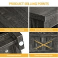 thumbnail image 5 of DWVO Square Coffee Table with Storage Farmhouse Living Room Table with Barn Door, Dark Grey, 5 of 6