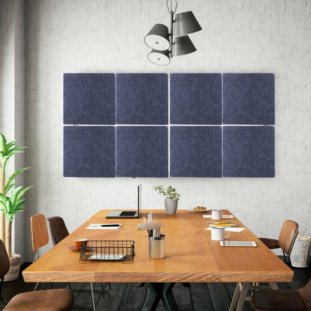 8 Pack Square Felts Corks Boards Tile 11.8"x11.8" Wall Bulletin Boards with Push Pin