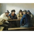 thumbnail image 2 of Michael Ancher 24x20 Gold Ornate Framed and Double Matted Museum Art Print Titled - In a Tavern (1888), 2 of 4
