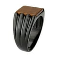 thumbnail image 4 of IP Black (Ion Plating) Stainless Steel Ring with Semi-Precious in Topaz for Women Style TK3766 Size 13, 4 of 5