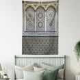 thumbnail image 4 of Arabian Tapestry, Nostalgic Moroccan Architecture Stone Carving and Motifs Majestic Ottoman Empire, Wall Hanging for Bedroom Living Room Dorm Decor, 60W X 80L Inches, Multicolor, by Ambesonne, 4 of 5