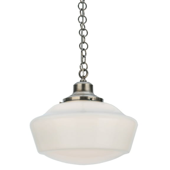 16"W Revival Schoolhouse W/Traditional Globe Pendant