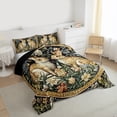 thumbnail image 3 of Manfei Retro Rustic Rabbit Queen Comforter Set,Vintage Countryside Flower Bedding Sets,Wild Animal Bedding Comforter Set For Kids,Super Cozy Room Decor Reversible,3pcs, 3 of 8