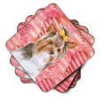 thumbnail image 2 of Carolines Treasures BB9810FC Yorkshire Terrier Design2 Love Foam Coaster Set of 4 Red 3 1/2 x 3 1/2 multicolor, 2 of 3