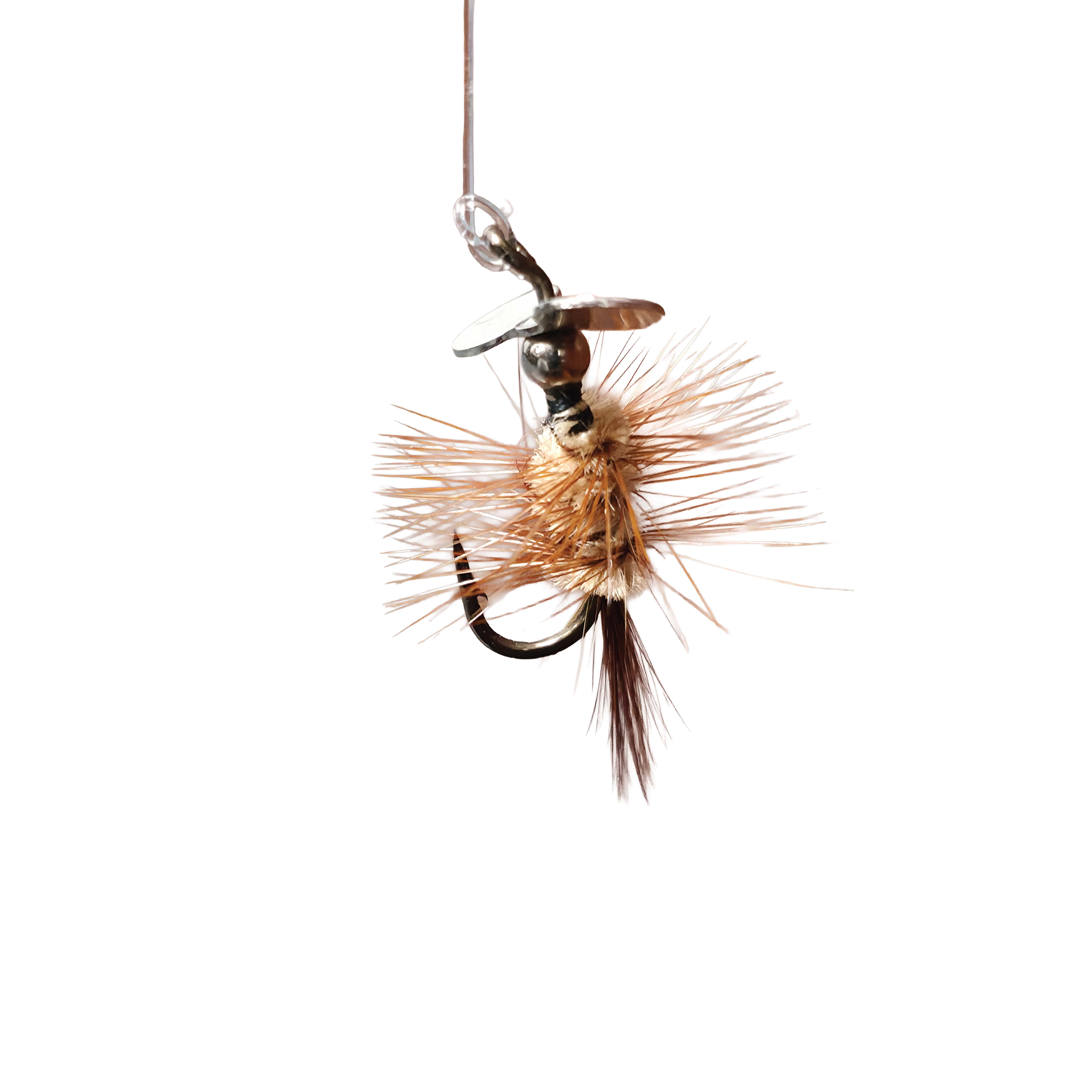 Pistol Pete's Freshwater Fly Fishing Lure for Trout & Panfish, Size 10, Ginger, 2-pack