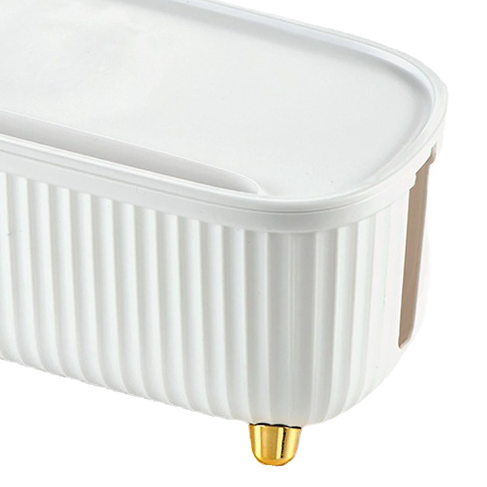 Cable Management Box, Hide & Conceal Electrical Cable Storage Box, Cord Holder for Home And Office, White