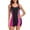 Hot Pink, variant on Women's Black One-Piece Swimsuits Boyleg Tummy Control One Piece Bathing Suit Athletic Training Swimwear for Women, Size Large