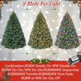 thumbnail image 2 of 7.5ft fluffy fraser fir pre-lit artificial christmas tree con 600 multicolor lights, 9 modes, hinged branches, 1300 tips, y stand con foot switch para holiday home decor, 2 of 8