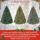 thumbnail image 2 of 7.5ft fluffy fraser fir pre-lit artificial christmas tree con 600 multicolor lights, 9 modes, hinged branches, 1300 tips, y stand con foot switch para holiday home decor, 2 of 8