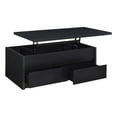 thumbnail image 1 of Knapp Lift Top Cocktail Coffee Table with Dual Drawers Black, 1 of 12